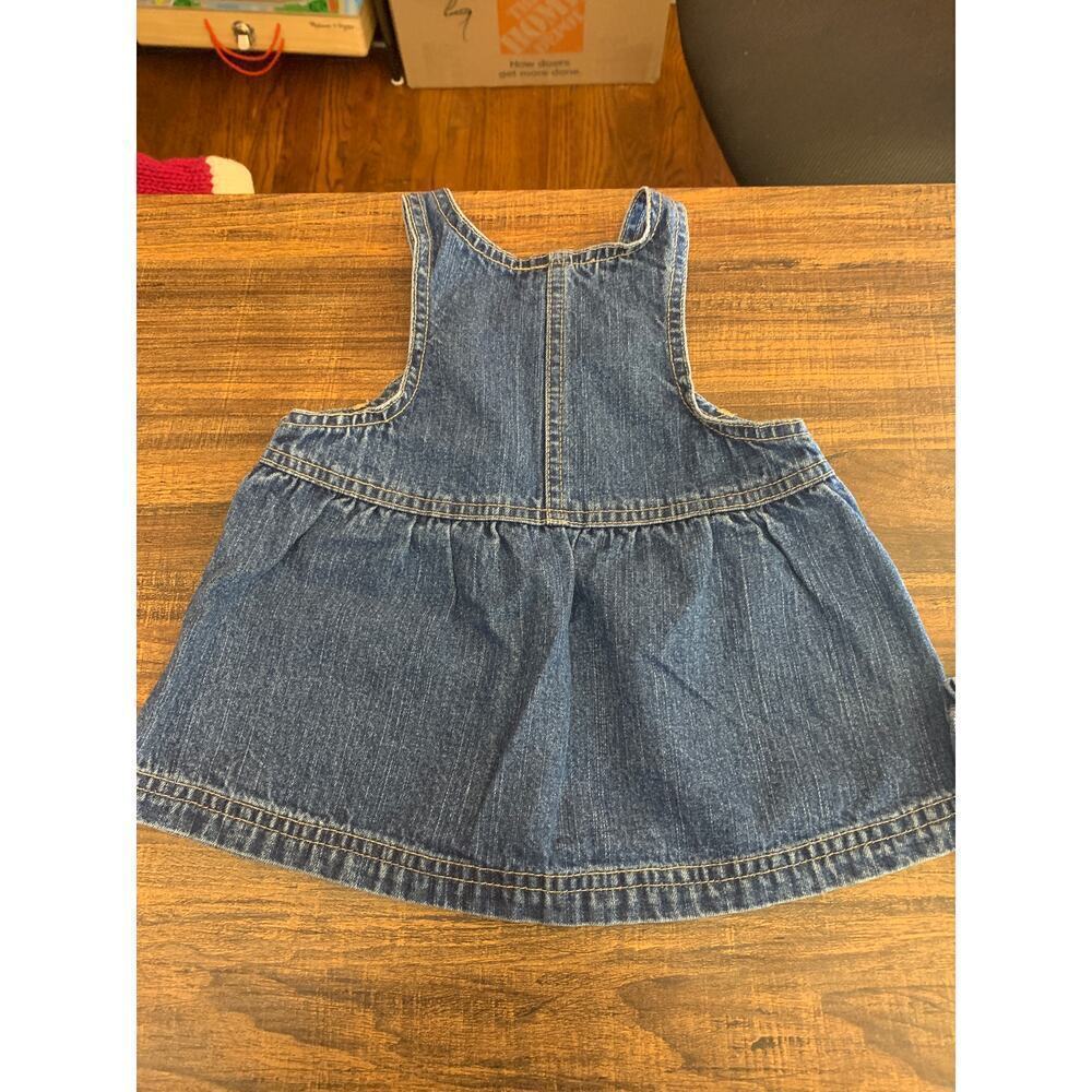 OLD NAVY Girl’s 2 Piece Overall Dress with Diaper Cover / Size: NB 3-6 Months - Picture 4 of 7